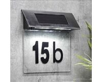 LED-Hausnummer, Solar, 19 x 18,5 x 5cm