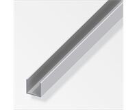Alu U-Profil 8x10 mm, 1 m (silber)