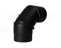 Ofenrohr-Bogen Ø 150 mm 0-90° (schwarz)