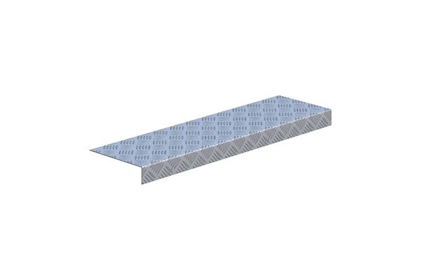  Riffelblechprofil HG11, Alu-Natur, 1000x137x30 mm