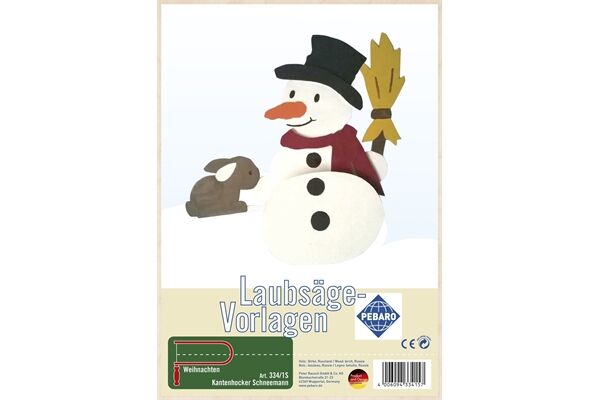 Laubsägevorlage, Kantenhocker Schneemann