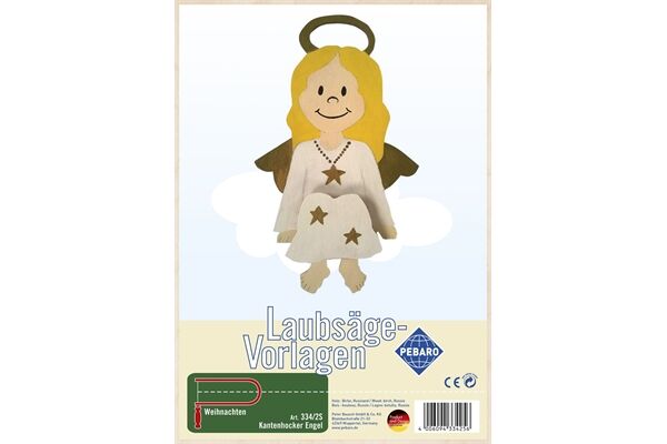  Laubsägevorlage, Kantenhocker Engel
