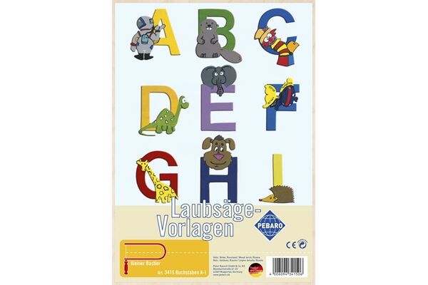  Laubsägevorlage, Buchstaben A-I