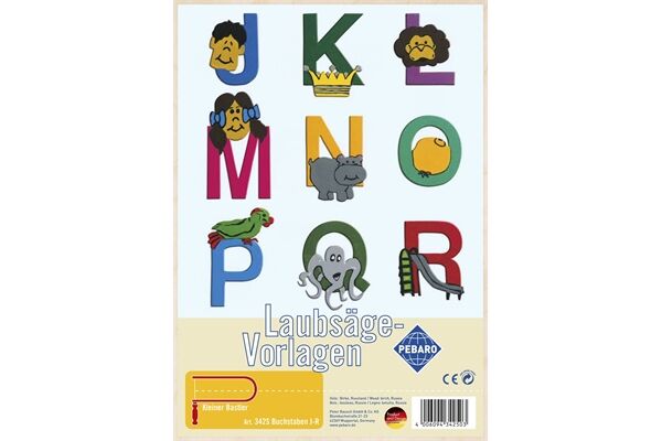  Laubsägevorlage, Buchstaben J-R