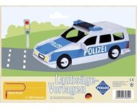 Laubsägevorlage, Polizeiauto