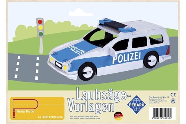  Laubsägevorlage, Polizeiauto