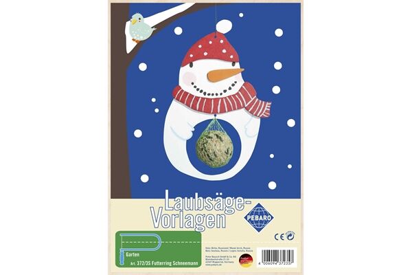  Laubsägevorlage, Futterring Schneemann