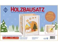 5 tlg. Holzbausatz Teelichthalter, Haus