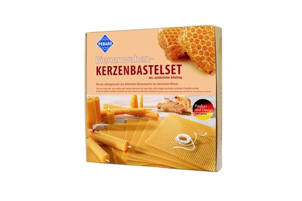  Bienenwaben-Kerzenbastelset inkl. Anleitung
