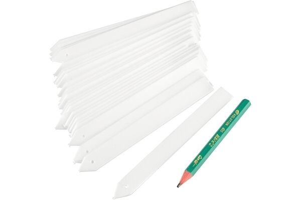  Stecketiketten, 50 Stk. + Stift