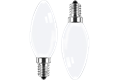 2x LED Kerzenform C35 E14, 4,5W, 470lm, 2700K, WW