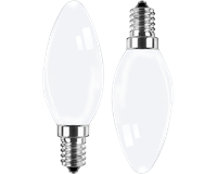 2x LED Kerzenform C35 E14, 4,5W, 470lm, 2700K, WW