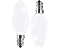 2x LED Kerzenform C35 E14, 4,5W, 470lm, 2700K, WW