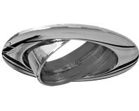 Bajonett Einbaurahmen für LED Reflektor, rund (chrom)