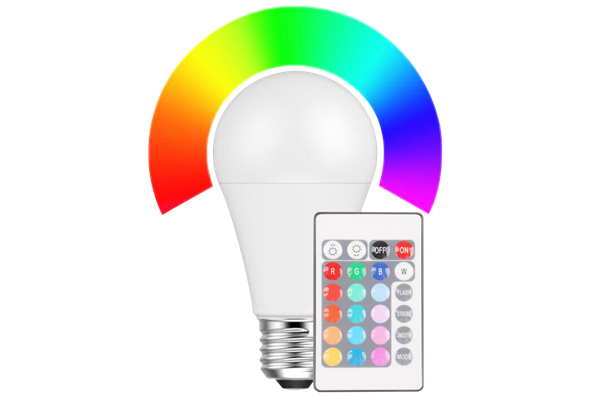  LED Birnenform 6W (40W), E27, 470lm, RGB+WW