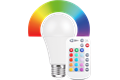  LED Birnenform 9W, E27, 810lm, RGB+WW