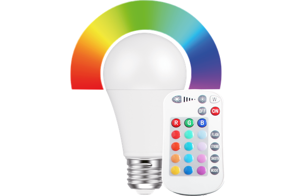 LED Birnenform 9W, E27, 810lm, RGB+WW