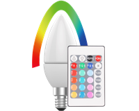 LED Kerzenform 5W (25W) E14, 250lm, RGB+WW