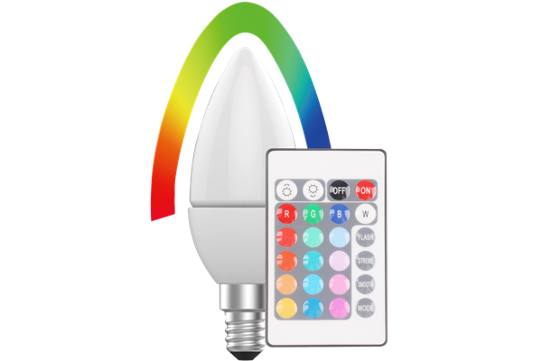  LED Kerzenform 5W (25W) E14, 250lm, RGB+WW