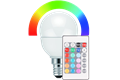  LED Miniglobe 5W, E14, 250lm, RGB+WW