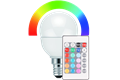 LED Miniglobe 5W, E14, 250lm, RGB+WW