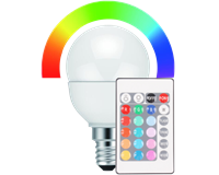 LED Miniglobe 5W, E14, 250lm, RGB+WW