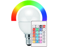 LED Miniglobe 5W, E14, 250lm, RGB+WW
