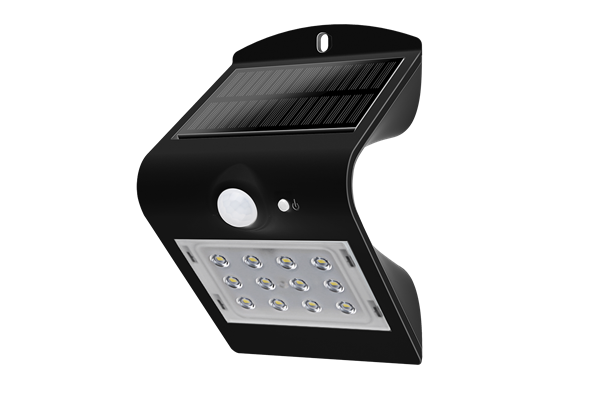 LED Solar-Wandleuchte IP65, 120°, 1.5W 220lm 3000K