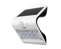 LED Solar-Wandleuchte IP65, 120°, 1.5W 220lm 3000K (weiß)