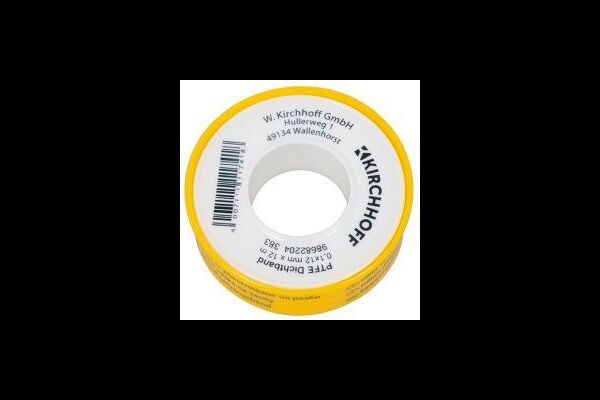 Gewindedichtband PTFE, 0,1 x 12 mm x 12 m DVGW