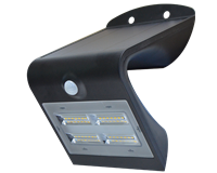 LED Solar-Wandleuchte IP65, 120°, 3,2W 400lm 3000K (schwarz)