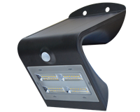LED Solar-Wandleuchte IP65, 120°, 3,2W 400lm 3000K (schwarz)