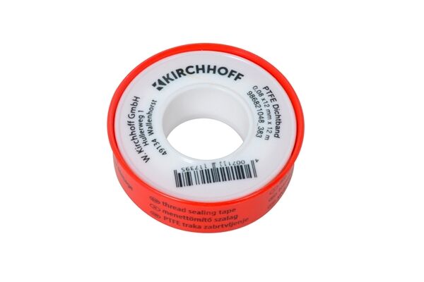  Gewindedichtband PTFE, 0,08 x 12 mm x 12 m