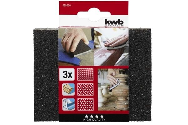 KWB Schleifschwamm, 125 x 100 x 10 mm, 3 St.