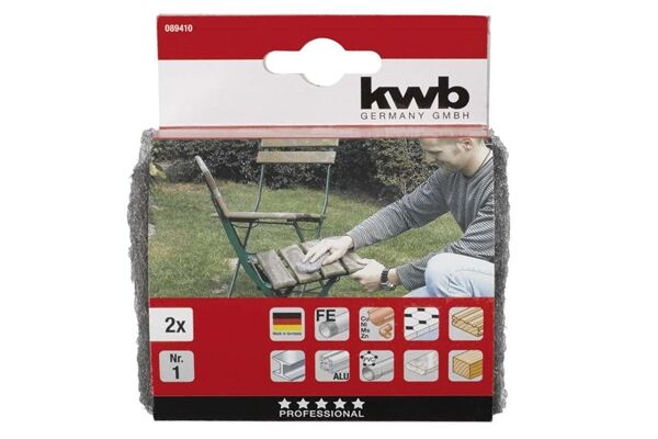 KWB Stahlwolle-Schleifkissen, mittel, 2 St.