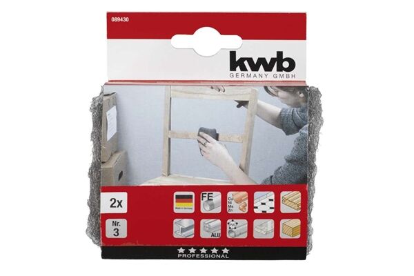 KWB Stahlwolle-Schleifkissen, grob, 2 St.