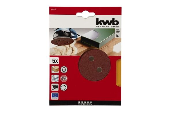  Klett-Haftscheiben gelocht Ø 115 mm, K 120, 5 St.