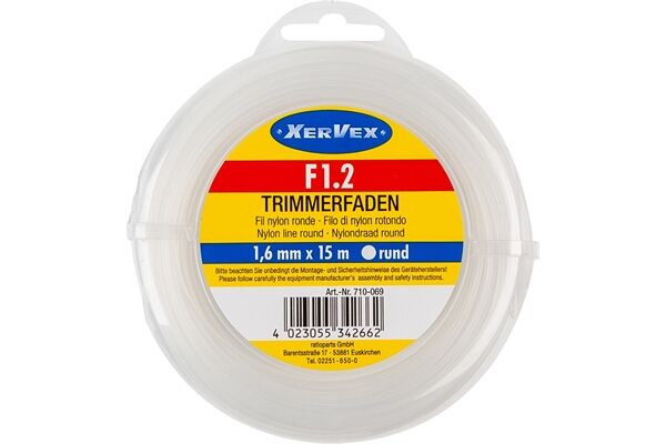 XERVEX Nylonfaden,1,6mm x 15m, F1.2