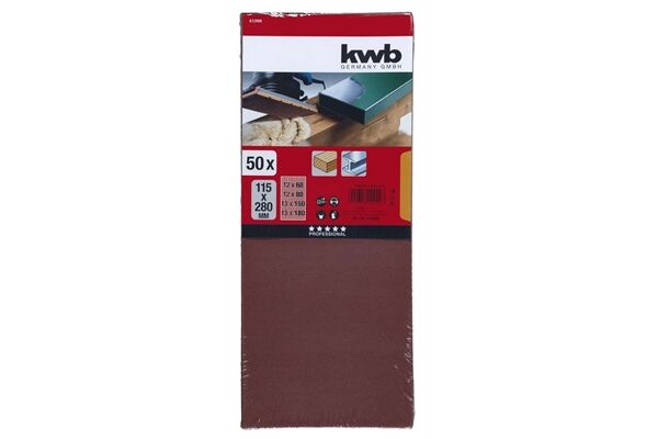  Schleifstreifen Korund, 115 x 280 mm, 50 St.