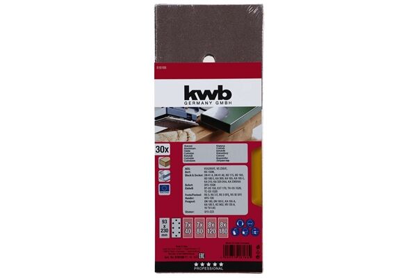  Schleifstreifen, Typ A gelocht, 93 x 230 mm, 30 St