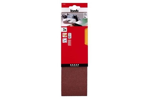  Schleifbänder Korund, 75 x 533 mm K80, 3 St.