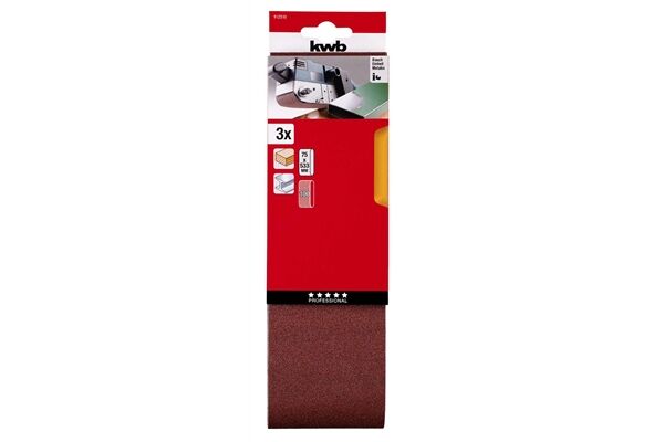  Schleifbänder Korund, 75 x 533 mm K100, 3 St.