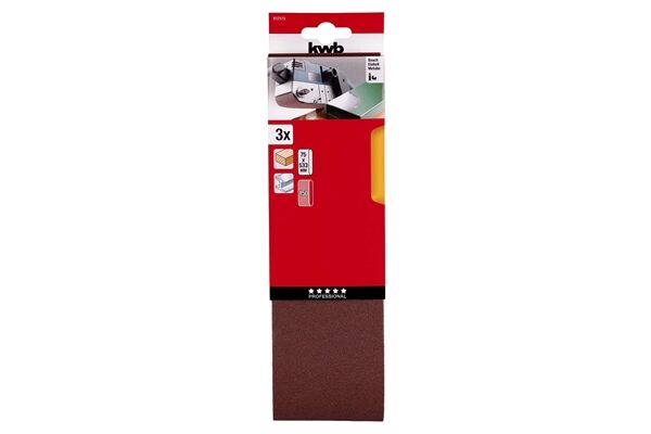  Schleifbänder Korund, 75 x 533 mm K150, 3 St.