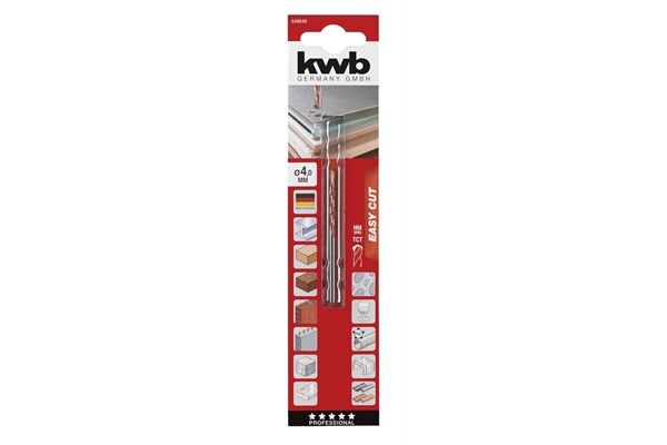 KWB Allzweckbohrer HM, EASY CUT, Ø 4 mm