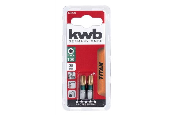  Bit-Set, Titan, 25 mm, Torx 30, 2-tlg.