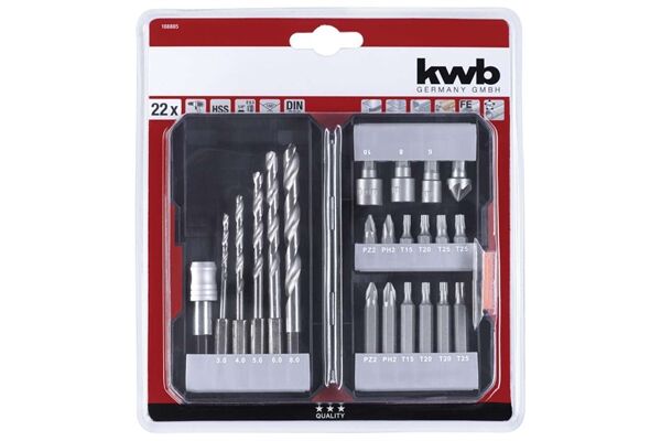 KWB Bit-Bohrer-Set, 22-tlg.