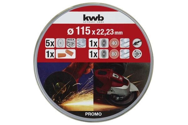  Trennscheiben-Set, Metall, Ø 115 x 22,2 mm, 7-tlg.