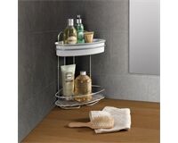 Orbit, 2 Eckregal, Chrometherm-PP, metallic (silber)