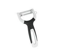 Sparschäler, horizontal, Edelstahlklinge, PP (inox/schwarz/weiß)