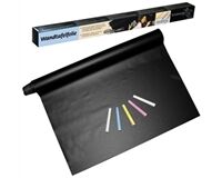 Kaiman Tafelfolie mit Kreide, 45 cm x 200 cm, PVC (schwarz)